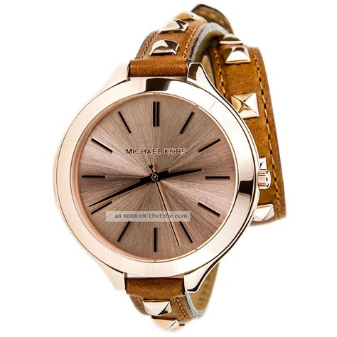 michael kors uhr rosegold mit schwarzem zifferblatt|Armbanduhr Slim Runway im Rosé.